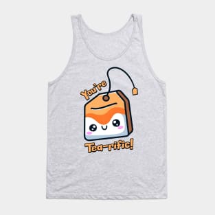 You're Tea-rific Cute Tea Bag Cartoon Tank Top